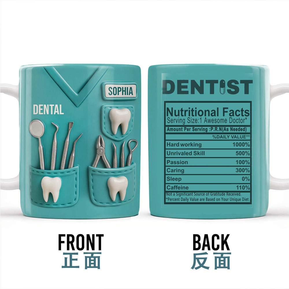 定制口腔医院牙科医生礼物马克杯 牙医办公室喝水杯子 会议杯子