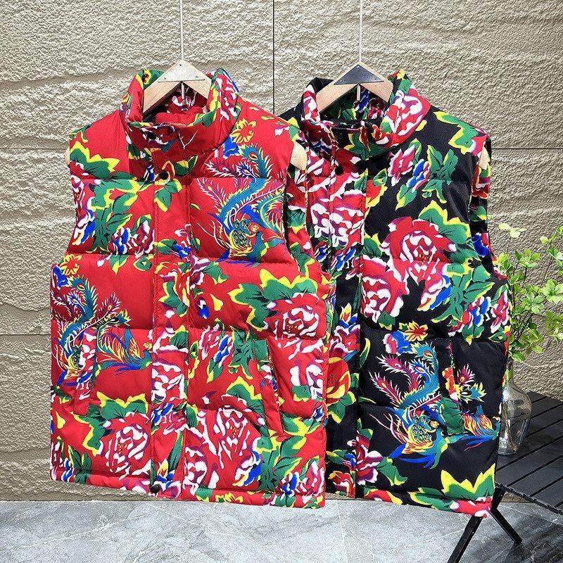 中国风东北大花棉马甲中性外套