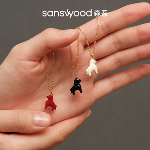 sanswood森吾《喜跃》马年珐琅项链创意卡通彩色锁骨链女生礼物