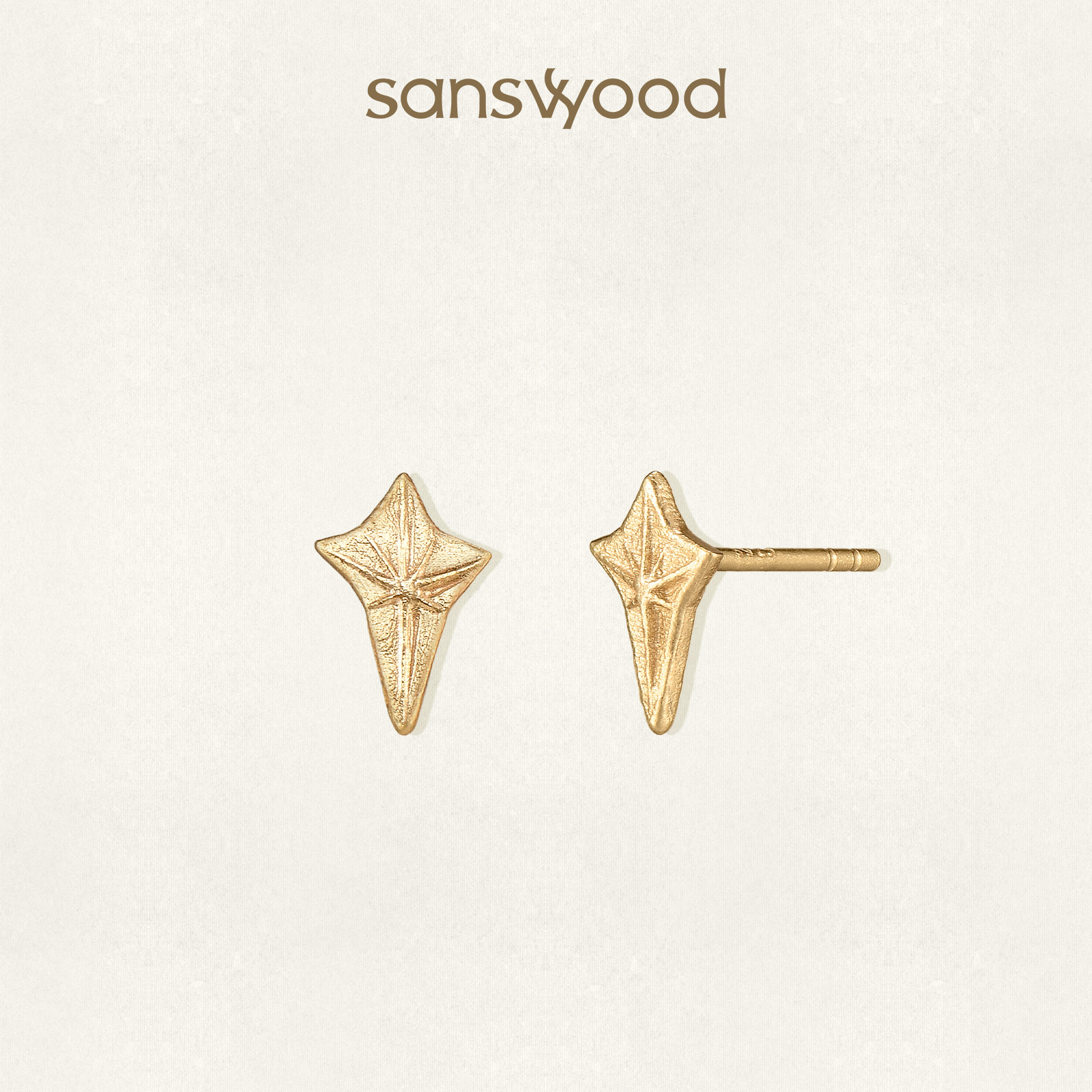 sanswood森吾《神谕》立体浮雕星星耳钉女精致高级感复古磨砂耳饰,饰品/流行首饰/时尚饰品新,耳钉,淘宝优惠券,粉丝福利购,淘宝优惠卷