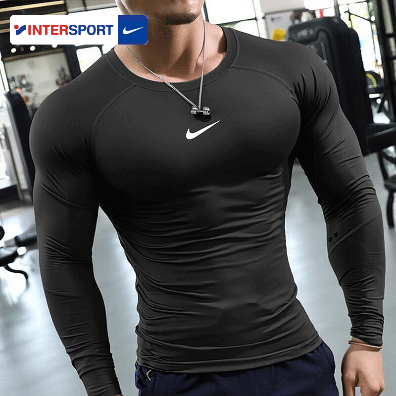Nike耐克男士健身衣运动长T恤Pro紧身衣修身速干训练服上衣FB7920