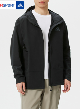 阿迪达斯软壳夹克外套男装2026新款MT CW SFTS J保暖运动服KD9409