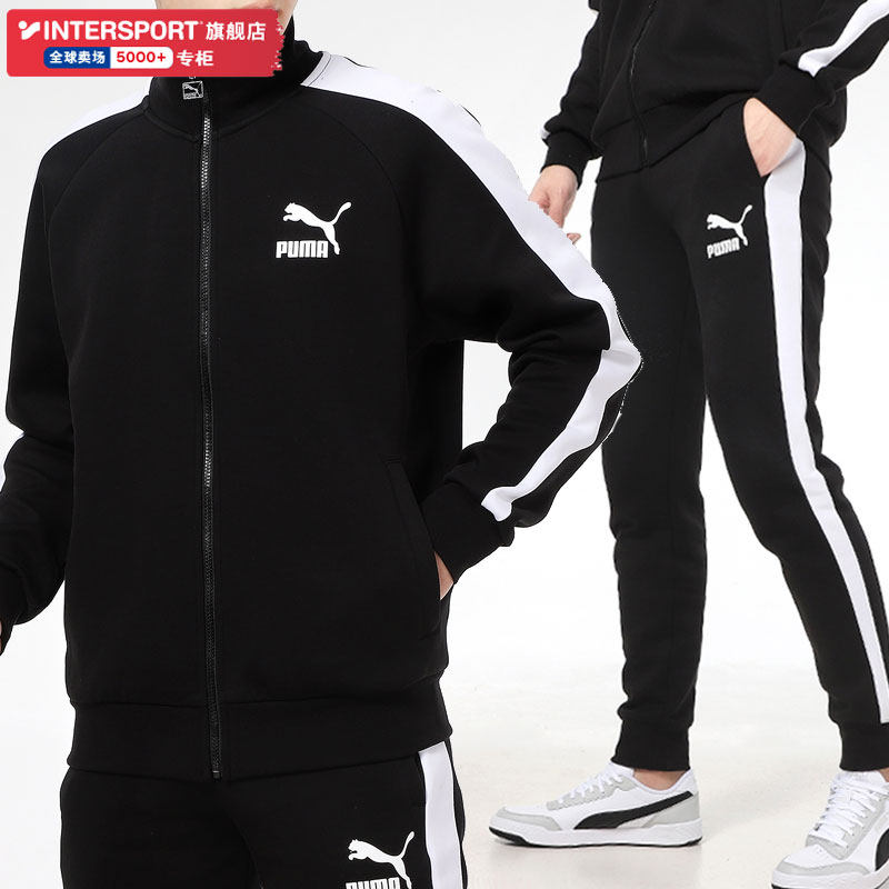 PUMA 푸마 스포츠 정장 남성 2024 가을 신년 T7 자켓 재킷 스포츠 캐주얼 바지 바지 유행