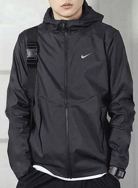 NIKE耐克外套男2025秋冬跑步训练健身户外徒步连帽夹克DD4747-010