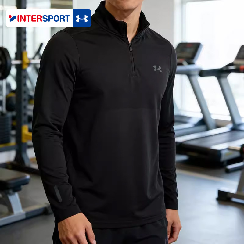 安德玛官方长袖T恤男2026新款保暖跑步训练打底衫半拉链运动服,运动服/休闲服装,运动T恤,淘宝优惠券,粉丝福利购,淘宝优惠卷