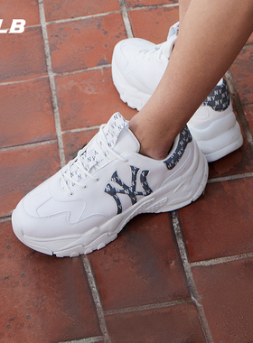 MLB秋季新款情侣老爹鞋复古老花运动鞋厚底增高休闲鞋3ASHBWM4N
