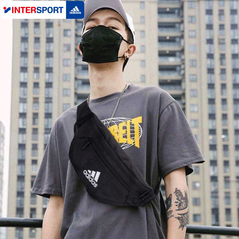 阿迪达斯腰包男包女包夏季新款胸包情侣单肩包运动背包休闲斜挎包
