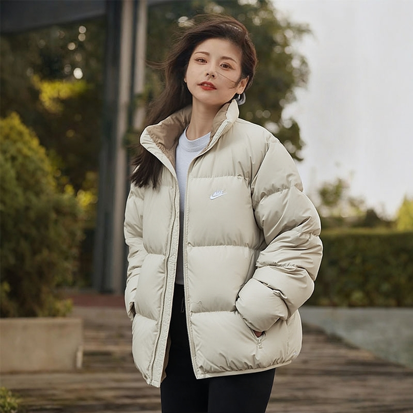 NIKE耐克官方棉服男款2025冬季新款休闲运动保暖羽绒服IB2976-017