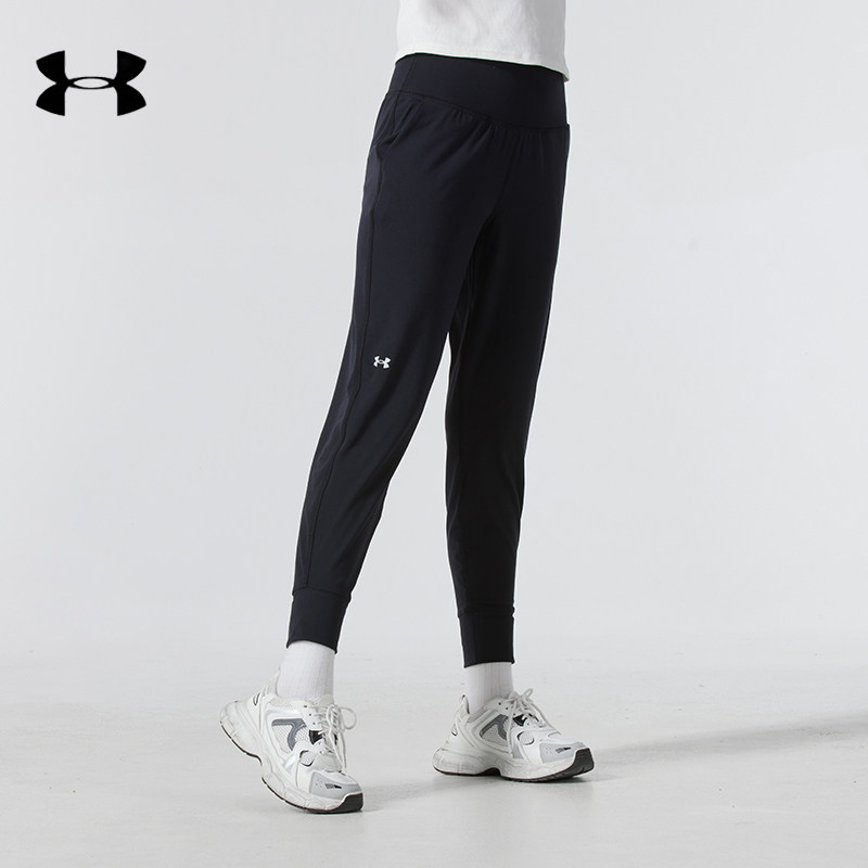 安德玛长袖T恤女春季新款健身训练运动套装半拉链打底衫收口长裤