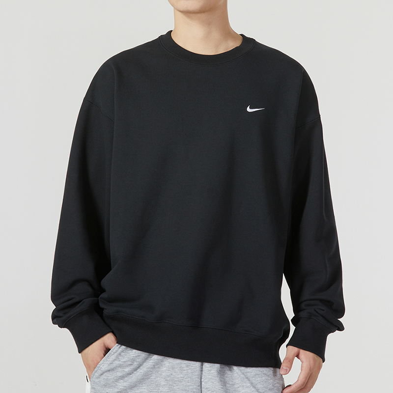 Nike耐克黑色卫衣男23夏季新款休闲运动服打底衫圆领套头衫DX0812 运动服/休闲服装 运动卫衣/套头衫 原图主图