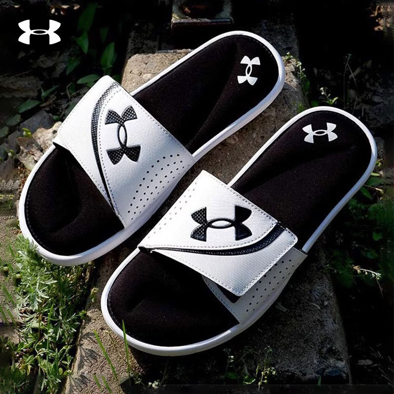 安德玛官方拖鞋男24秋季外穿运动鞋户外沙滩鞋室内时尚凉拖一字拖