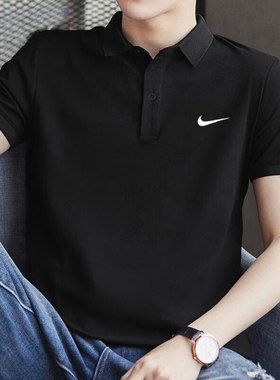 Nike耐克正品POLO衫男2026夏季新款黑色速干透气运动T恤翻领短袖