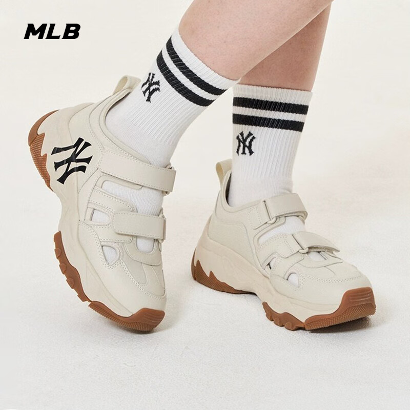 MLB情侣户外沙滩鞋NY男女鞋26夏季新款运动拖鞋居家凉鞋3ASDCH143图片