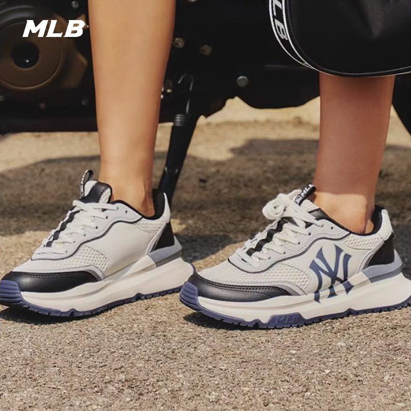 MLB官方正品鞋子男女情侣跑步鞋2025新款运动鞋厚底复古老爹鞋潮