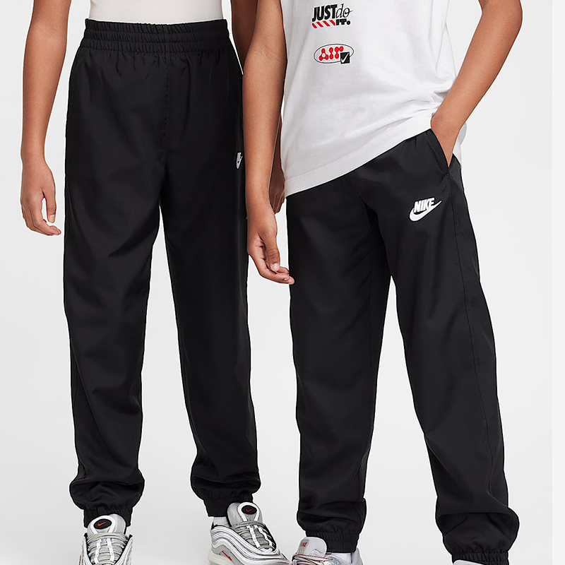 NIKE耐克儿童梭织长裤男童女童2025新款宽松跑步裤休闲篮球运动裤