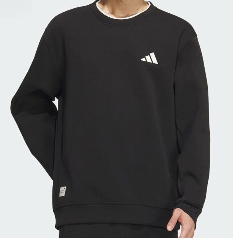 Adidas阿迪达斯圆领卫衣男2025新款宽松休闲长袖运动套头衫JM3410