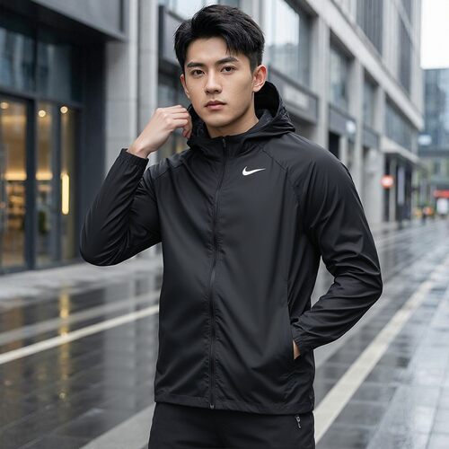 NIKE耐克男装外套夏季新款跑步运动服防风梭织连帽夹克正品BV4871