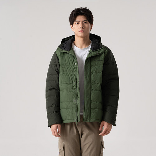 茵特丨哥伦比亚（Columbia）羽绒服男装户外连帽运动服轻便鸭绒