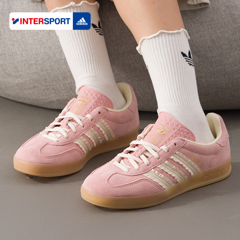 阿迪达斯三叶草女鞋正品德训鞋秋新款复古T头鞋运动休闲鞋 JS1413