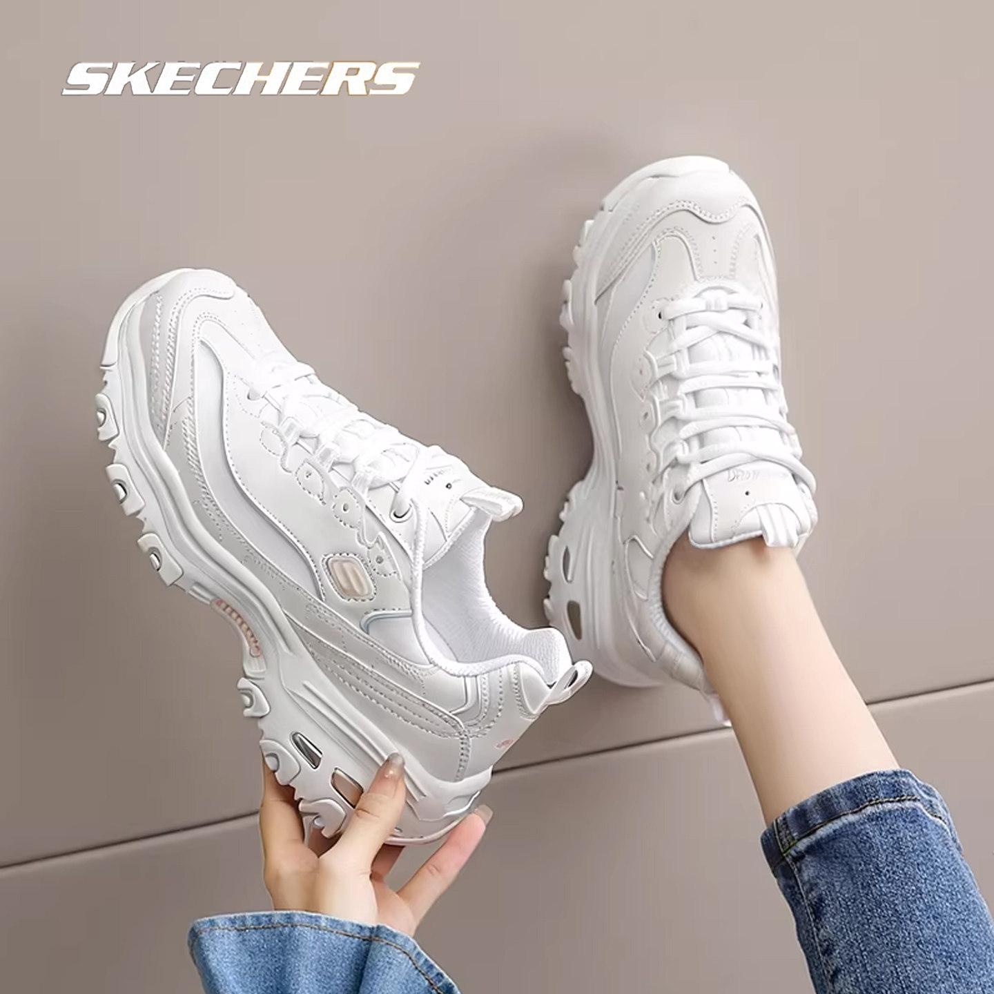 斯凯奇女鞋小白鞋2026冬季新款休闲鞋女士运动鞋经典熊猫鞋老爹鞋,运动鞋new,跑步鞋,淘宝优惠券,粉丝福利购,淘宝优惠卷