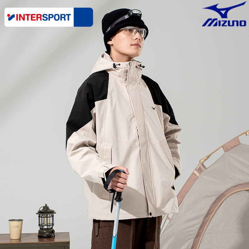 美津浓抓绒三合一夹克男女装2025冬季新款户外运动服情侣保暖外套