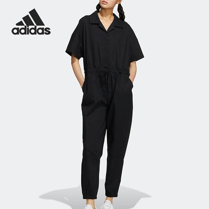 ADIDAS/阿迪达斯NEO女子时尚运动服休闲短袖连体衣运动套装HM2041