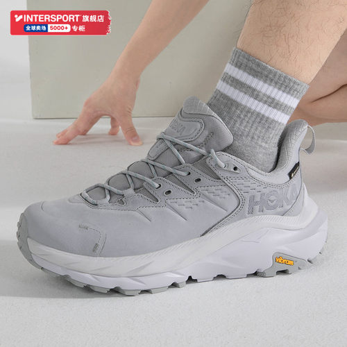 HOKA男鞋Kaha2 LOW GTX皮革减震防水低邦跑步鞋户外徒步鞋1130530