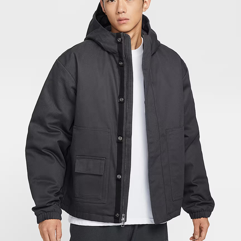 NIKE耐克男子梭织连帽外套冬季运动服防风保暖加厚休闲夹克HV1323