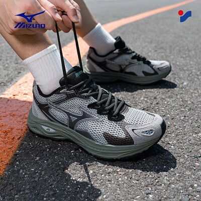 美津浓男鞋运动鞋新款RACERS网面透气复古缓震休闲鞋女鞋D1GH2235