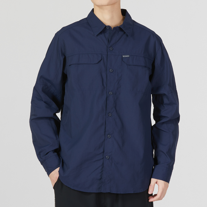 Columbia哥伦比亚户外男士休闲速干透气遮阳UPF50长袖衬衫AE0651