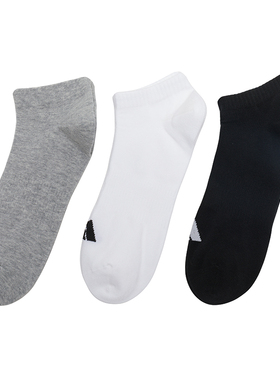 Adidas阿迪达斯三双装短袜男袜女袜2025冬季跑步透气运动袜JC9266