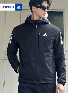 阿迪达斯正品外套男女装冬季新款梭织防风夹克情侣休闲外套IN1483