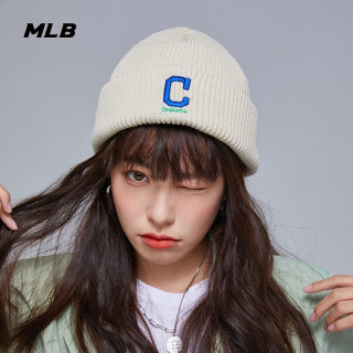 MLB毛线帽男帽女帽夏季新款绒线帽白色针织帽保暖运动帽休闲冷帽