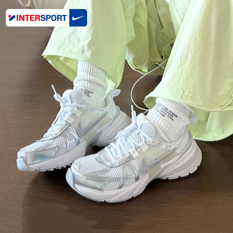 NIKE耐克女鞋运动鞋2025冬季新款V2K老爹鞋网面透气跑步鞋FD0736