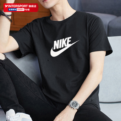 Nike/耐克正品男子运动圆领针织宽松休闲运动服半袖短袖T恤AR5005