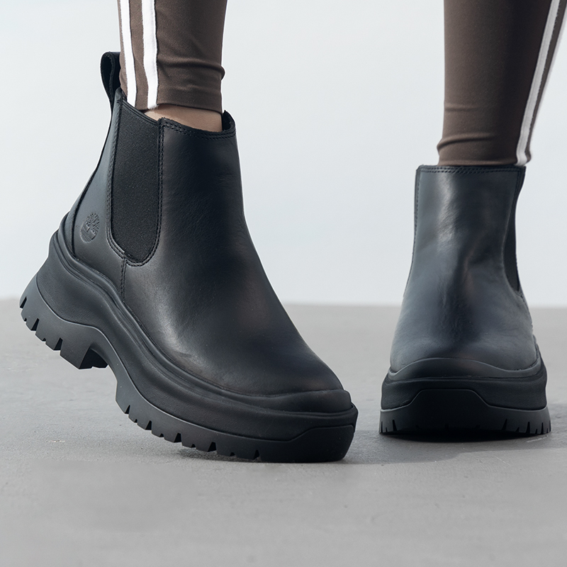 Timberland添柏岚休闲鞋女鞋冬季新款户外短靴复古中帮切尔西皮鞋