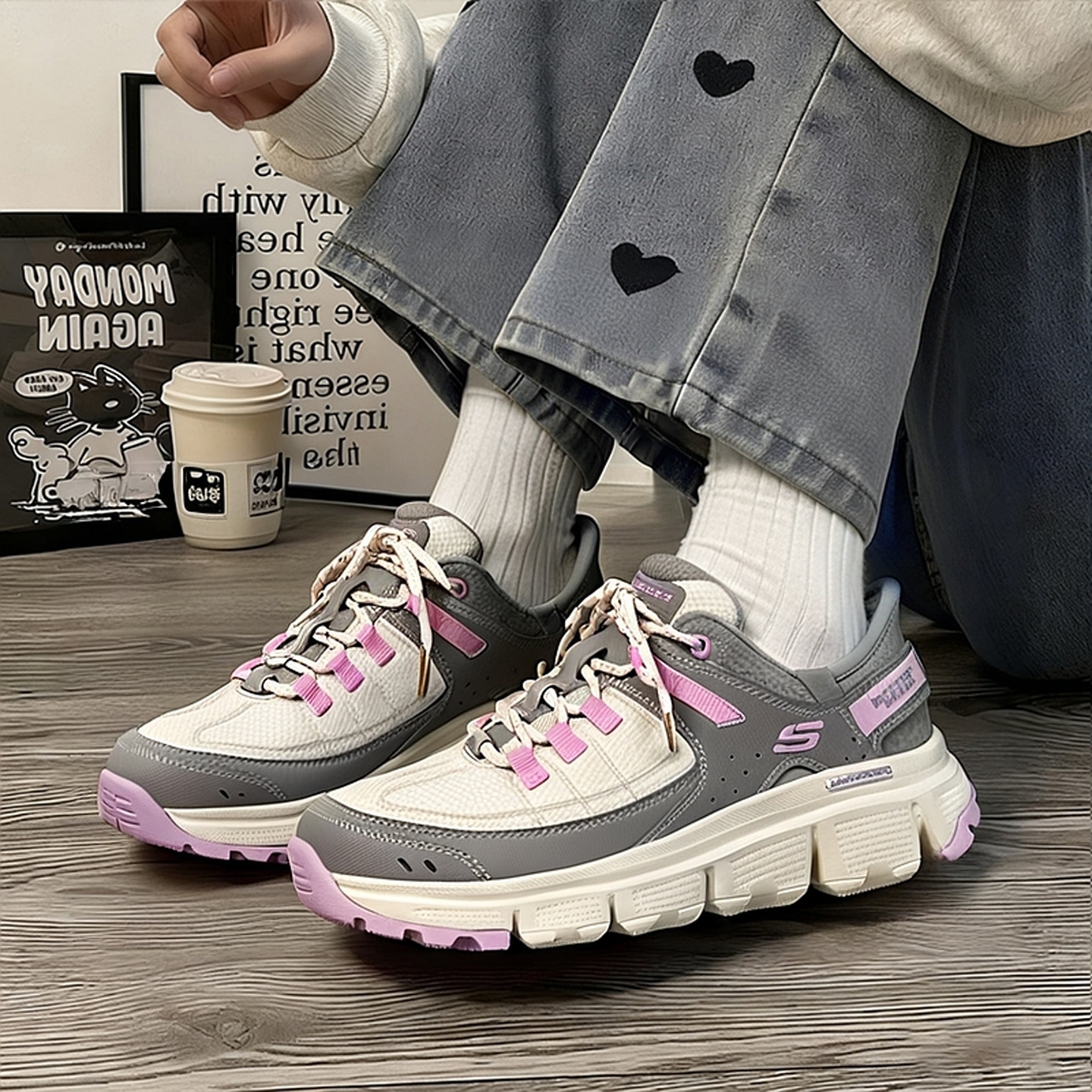 Skecher斯凯奇25新款女鞋户外鞋健身训练鞋低帮透气运动鞋180147