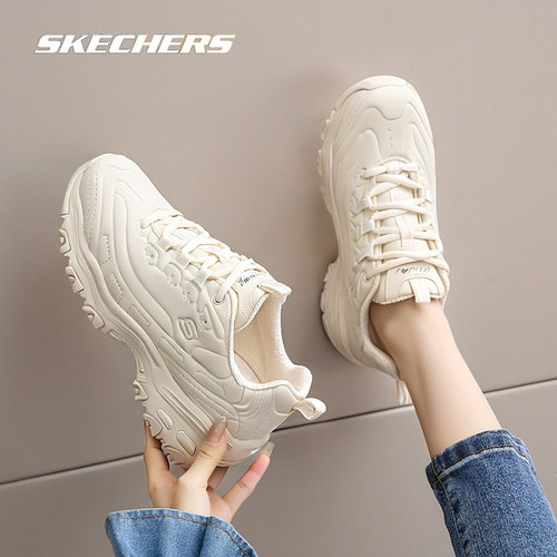 斯凯奇女鞋经典熊猫鞋2026夏季新款休闲鞋厚底老爹鞋女款运动鞋