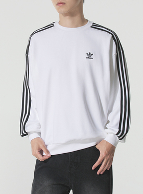 adidas阿迪达斯三叶草秋冬新款男士运动宽松圆领卫衣套头衫KD1834