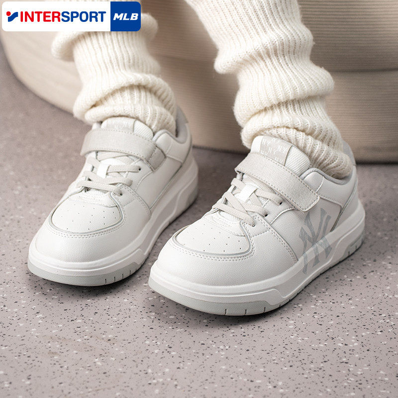 MLB儿童板鞋男女童2026春季新款复古魔术贴老花学长鞋运动休闲鞋,运动鞋new,童鞋/青少年鞋,淘宝优惠券,粉丝福利购,淘宝优惠卷