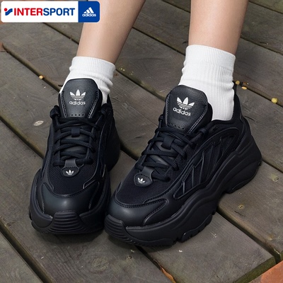 adidas阿迪达斯三叶草中性OZGAIA黑色经典老爹鞋运动休闲鞋JQ4110