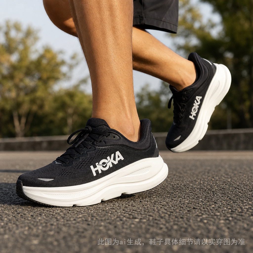 HOKA男鞋邦代9工程网纱鞋面跑鞋回弹专业训练运动鞋公路跑步鞋图片