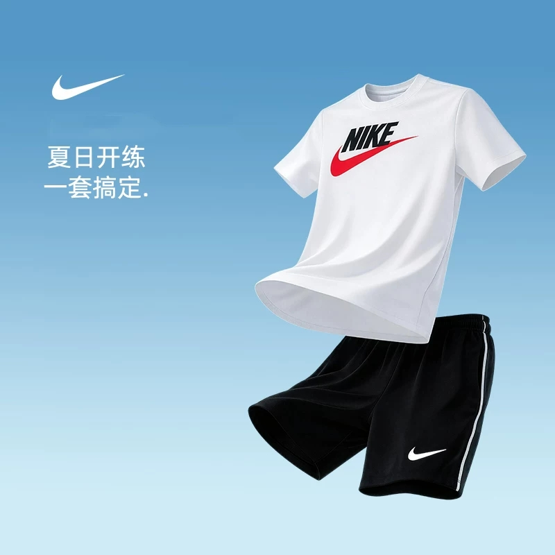 茵特|NIKE耐克运动套装男士跑步健身训练服短袖t恤短裤运动服