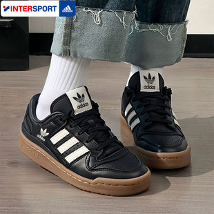 秋冬男休闲运动鞋 2025新款 JQ0208 官方正品 阿迪达斯三叶草黑色板鞋