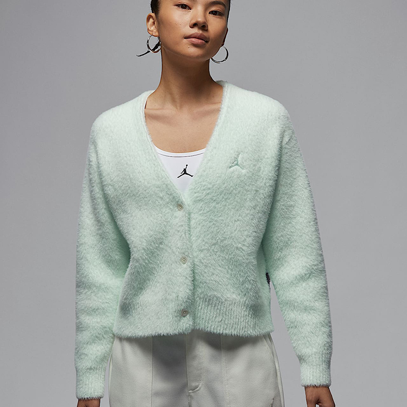 Nike耐克外套女上衣2025冬季新年款休闲针织开衫休闲服HQ6075-394