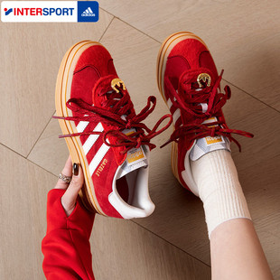 GAZELLE BOLD W运动鞋 阿迪达斯板鞋 红色休闲鞋 2026春季 新年款 女鞋