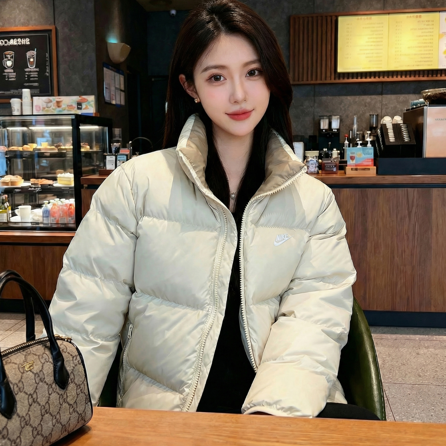 NIKE耐克保暖羽绒服男女款新款立领外套防风棉羽夹克运动服IB2976