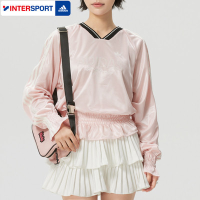 阿迪达斯三叶草长袖T恤女装2026春季新款运动服休闲套头衫KS2880