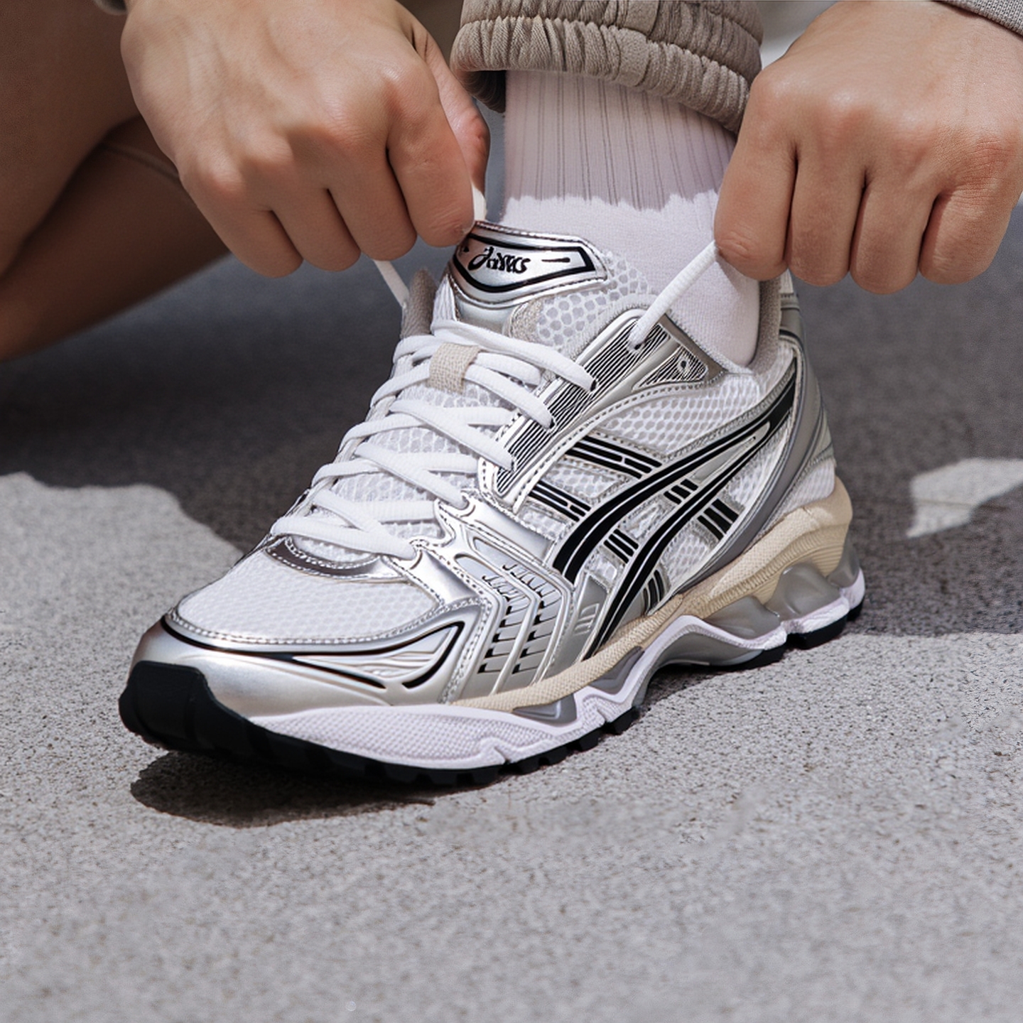 ASICS亚瑟士男鞋GEL-KAYANO 14情侣运动鞋跑鞋网面复古运动休闲鞋