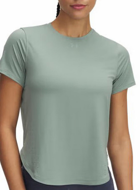 安德玛UA短袖女装2025秋季夏季跑步训练健身运动服半袖T恤1389564